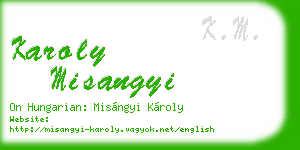 karoly misangyi business card
