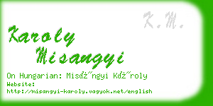 karoly misangyi business card